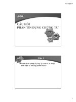 CÂU HỎI PHẦN TÍN DỤNG CHỨNG từ