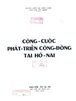 Công cuộc phát triển cộng đồng tại hố nai
