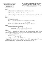 ĐÊ THI HSG CẤP TRƯỜNG MÔN TOÁN 8 NĂM 2016