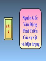 Bài 4. Nguồn gốc vận động, phát triển của sự vật và hiện tượng