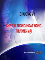 CHẾ TÀI TRONG HOẠT ĐỘNG THƯƠNG MẠI