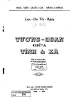 Tương quan giữa tỉnh và xã 