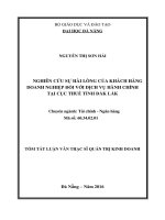 Nghiên cứu sự hài lòng của khách hàng doanh nghiệp đối với dịch vụ hành chính tại cục thuế tỉnh đăk lăk