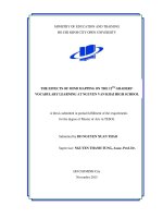 the effects of mind mapping on the 12th graders’ vocabulary learning at nguyen van khai high school