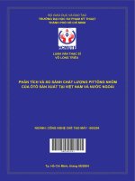 Phân tích và so sánh chất lượng pittông nhôm của ô tô sản xuất tại việt nam và nước ngoài