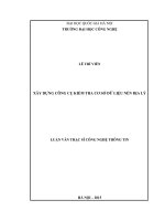 Xây dựng công cụ kiểm tra cơ sở dữ liệu nền địa lý 