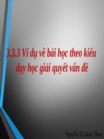 ví dụ về bài học theo kiểu dạy học giải quyết vấn đề