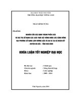 Nghiên cứu xác định thành phần loài và giá trị sử dụng các loài thực vật rừng được các cộng đồng địa phương sử dụng làm hương liệu và gia vị tại xã đoàn kết   huyện đà bắc   tỉnh hoà bình 