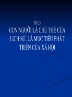 Bài 9. Con người là chủ thể của lịch sử và là mục tiêu phát triển của xã hội