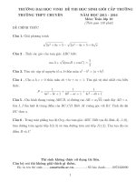 Đề thi HSG Toán lớp 10 THPT Chuyên ĐH Vinh 2016
