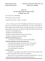 báo cáo kết quả bồi dưỡng thường xuyên năm học 2014 2015