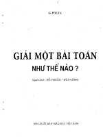 Giải một bài toán như thế nào