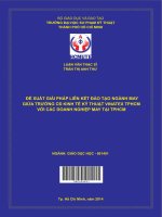 Đề xuất giải pháp liên kết đào tạo ngành may giữa trường cao đẳng kinh tế kỹ thuật vinatex tp  hồ chí minh với các doanh nghiệp may tại tp  hồ chí minh