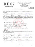 TRỌN BỘ 20 ĐỀ LUYỆN CÂU KHÓ CHINH PHỤC 7 8 9  + HƯỚNG DẪN GIẢI MÔN VẬT LÝ