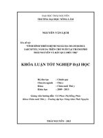 Tình hình nhiễm bệnh ngoài da do demodex, sarcoptes, nấm da trên chó nuôi tại thành phố thái nguyên và kết quả điều trị 