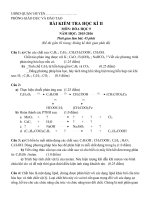 ĐỀ THI HỌC KÌ 2 - MÔN HÓA HỌC 9 (2015-2016)