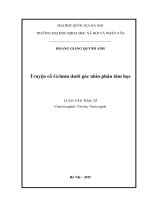Truyện cố grim dưới góc nhìn phân tâm học luận văn ths 