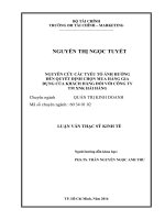 nguyên cứu các tyếu tố ảnh hưởng đến quyết định chọn mua hàng gia dụng của khách hàng đối với công ty tm xnk hải hằng 