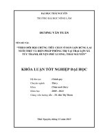 Theo dõi hội chứng tiêu chảy ở đàn lợn rừng lai nuôi thịt và biện pháp phòng trị tại trại lợn xã tức tranh, huyện phú lương, thái nguyên 