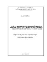Quản lý hoạt động giáo dục đạo đức học sinh ở trường THPT huyện lập thạch   tỉnh vĩnh phúc theo hướng phối hợp với các tổ chức xã hội 