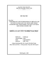 Tình hình mắc một số bệnh sinh sản trên đàn lợn nái nuôi tại trại lợn lăng trung kiên thuộc xã khánh long, tràng định, lạng sơn và sử dụng một số phác đồ điều trị 