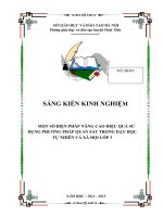 SKKN môn TNXH lớp 3 năm 2015