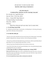 KIỂM TRA, ĐÁNH GIÁ KẾT QUẢ HỌC TẬP CỦA HỌC SINH