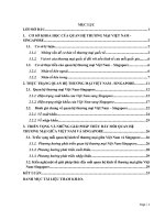 Thực trạng quan hệ thương mại Việt Nam – Singapore trong những năm gần đây