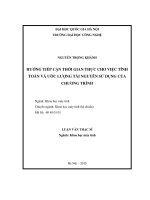 Hướng tiếp cận thời gian thực cho việc tính toán và ước lượng tài nguyên sử dụng của chương trình 