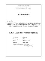 Nghiên cứu đặc điểm dịch tễ bệnh do giun tròn trichocephalus spp  gây ra ở lợn tại huyện yên thế, tỉnh bắc giang và biện pháp phòng trị 