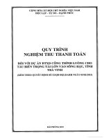 Quy trình nghiệm thu thanh toán