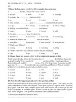 ĐỀ KIỂM TRA HỌC KỲ II _ ANH 6(THÍ ĐIỂM)