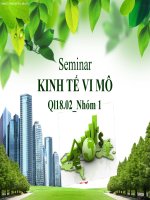 Seminar Kinh tế vi mô - lợi ích của thương mại