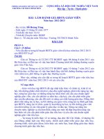 bài làm đánh giá bồi dưỡng thường xuyên giáo viên