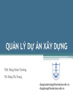 Quản lý dự án xây dựng   phần 5  các kĩ thuật quản lý dự án trong giai đoạn thi công