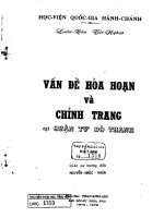 Vần đề hỏa hoạn và chỉnh trang tại quân 4 đô thành 