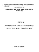 Đề án xây dựng nông thôn mới xã Thạnh Lợi