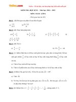 đề kiểm tra học kì 2 toán 6