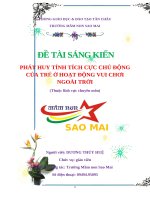 sáng kiến kinh nghiêm tổ chức hoạt động ngoài trời