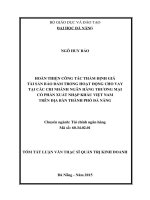 Hoàn thiện công tác thẩm định giá tài sản bảo đảm trong hoạt động cho vay tại các chi nhánh ngân hàng thương mại cổ phần xuất nhập khẩu việt nam trên địa bàn thành phố đà nẵng
