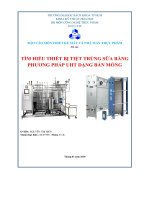Đề tài tìm hiểu thiết bị tiệt trùng sữa bằng phương pháp UHT dạng bản mỏng