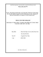 BÁO cáo THAM QUAN  NHẬN THỨC tại KHU LIÊN HIỆP xử lý rác THẢI NAM sơn  (sóc sơn   hà nội) 