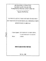 Vai trò của quản lý nhà nước đối với việc phát huy nhân tố con người trong quá trình phát triển kinh tế 