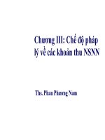 chế độ pháp lý về về các khoản thu ngân sách nhà nước