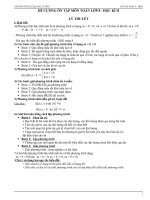 DE CUONG ON TAP  HOC KY II MON TOAN 8