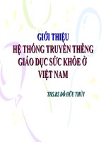 Bài giảng giới thiệu hệ thống truyền thông giáo dục sức khỏe ở việt nam