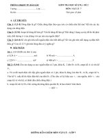 đề thi lý 7 hk2 và đáp án