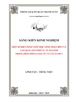 skkn hay một số biện pháp giúp học sinh nhận biết và vận dụng tốt phép so sánh tu từ trong phân môn luyện từ và câu ở lớp 3