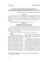 Vận dụng phương pháp dạy học theo dự án trong dạy học những ứng dụng kĩ thuật của vật lí