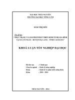 Thực trạng và giải pháp phát triển kinh tế hộ gia đình tại xã cô ngân   huyện hạ lang   tỉnh cao bằng 